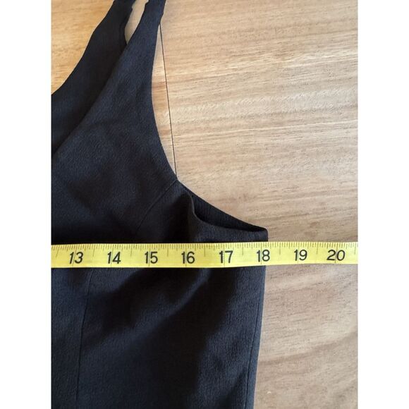 Dress The Population Alicia Mixed Media MIDI Black Dress Size Large LBD - Picture 7 of 9